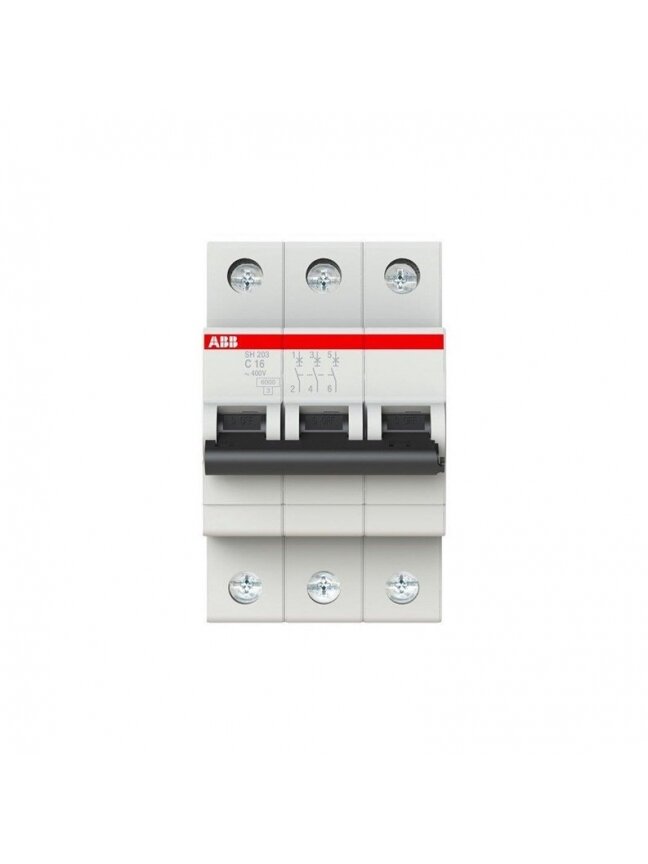 Automatinis jungiklis ABB SH203 3P C 6kA, 16 A 2 Automatinis jungiklis ABB SH203 3P C 6kA, 16 A 2