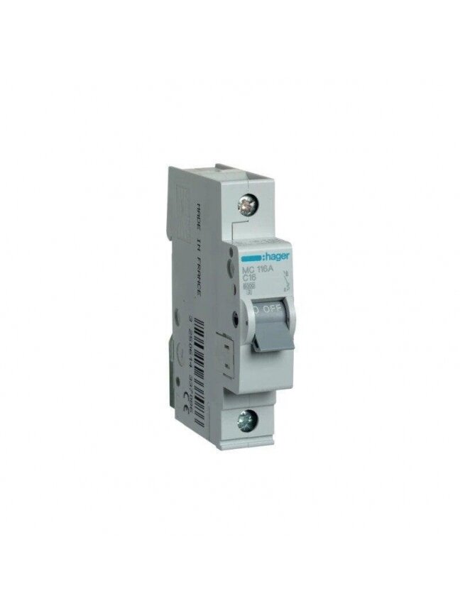 Automatinis jungiklis HAGER 1P C 6kA, 16 A Automatinis jungiklis HAGER 1P C 6kA, 16 A