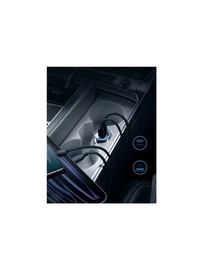 Automobilinis įkroviklis Anker USB Type C/Type A 30W 2 Automobilinis įkroviklis Anker USB Type C/Type A 30W 2
