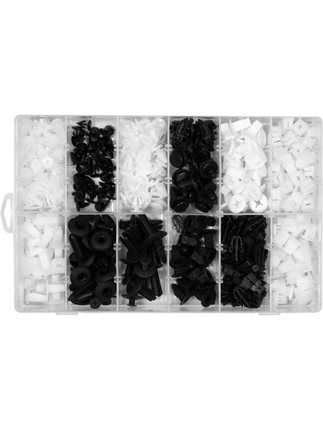 ⬡ Automobilio apdailos plastikinių laikiklių rinkinys (370vnt) Mitsubishi (YT06659, YATO) ⬡ Automobilio apdailos plastikinių laikiklių rinkinys (370vnt) Mitsubishi (YT06659, YATO)