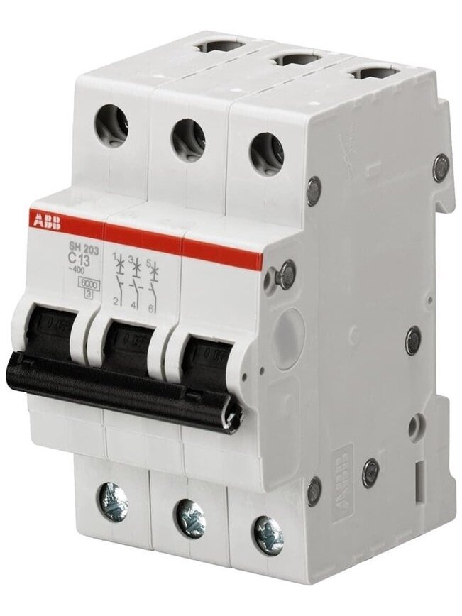 Automatinis jungiklis ABB SH203 3P C 6kA, 50 A