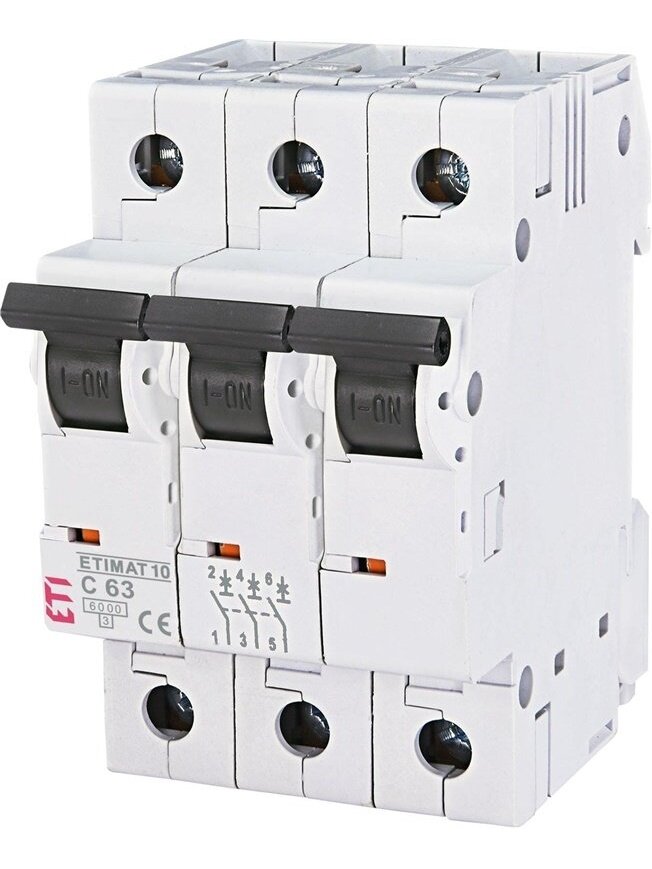Automatinis jungiklis ETIMAT6, 3P, C, 6 kA, 63A