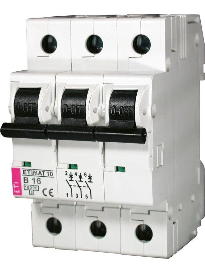 Automatinis jungiklis ETIMAT10, 3P, B, 10kA, 25 A