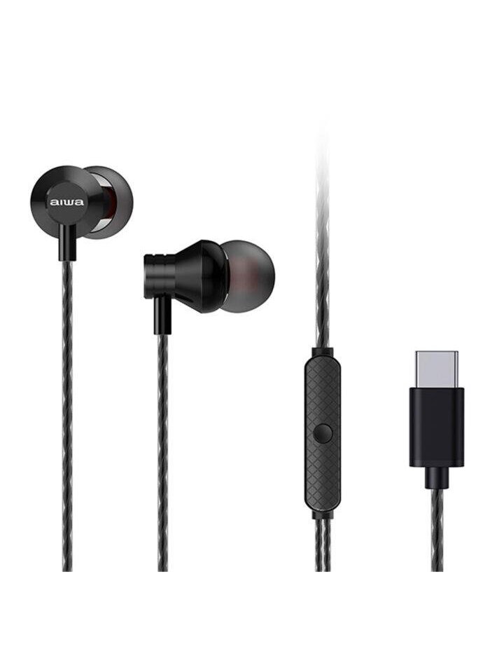 AUSINĖS USB-C ESTM-50 AIWA JUODOS 1