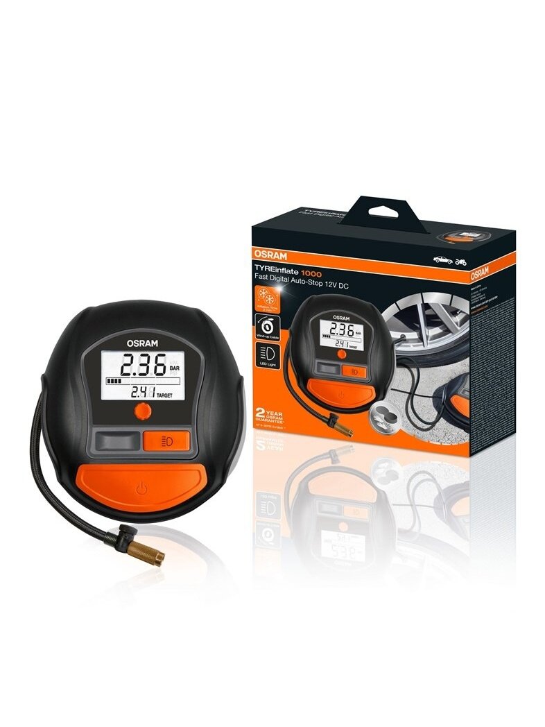Automobilinė pompa OSRAM INFLATE 1000 1 Automobilinė pompa OSRAM INFLATE 1000 1