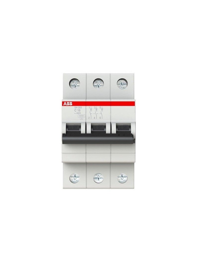 Automatinis jungiklis ABB SH203 3P C 6kA, 16 A 2 Automatinis jungiklis ABB SH203 3P C 6kA, 16 A 2