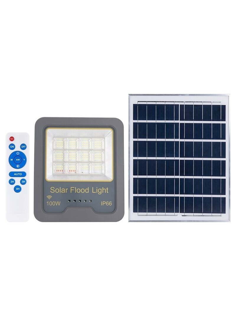 ⬡ Autonominis šviestuvas su saulės baterija 100W (LU40100W, LUMIO) ⬡ Autonominis šviestuvas su saulės baterija 100W (LU40100W, LUMIO)
