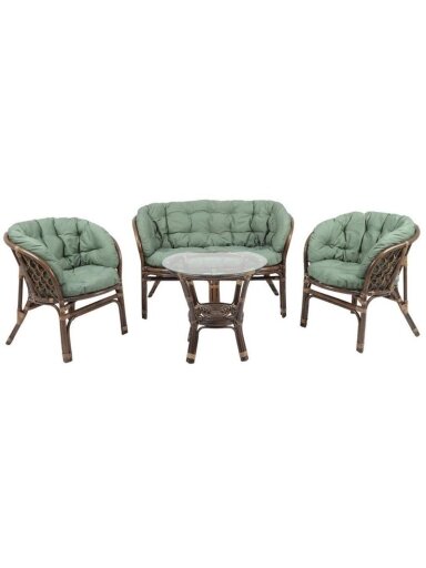 BALDŲ KOMP LAUK RUD/ŽAL KRĖS/SOFA/STAL