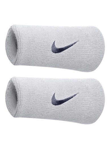 Balti platūs raiščiai riešui NIKE DOUBLEWIDE 2vnt NNN05101