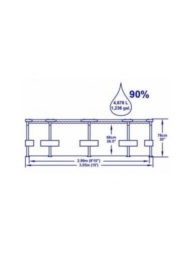 Baseinas Bestway Frame Ø 3,05 m