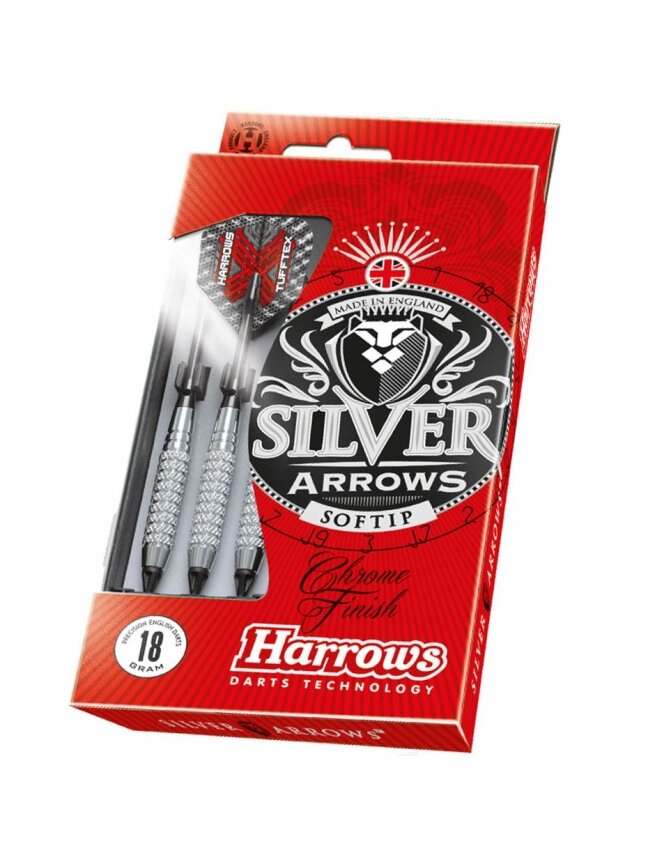 Badmintono Strėlytės Harrows Rzutki Softip 14g Silver Badmintono Strėlytės Harrows Rzutki Softip 14g Silver