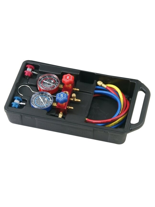 ⬡ Bandymo manometrų blokas šaltnešiui (R134a/R12) (AT3030A, ELLIENT TOOLS) ⬡ Bandymo manometrų blokas šaltnešiui (R134a/R12) (AT3030A, ELLIENT TOOLS)