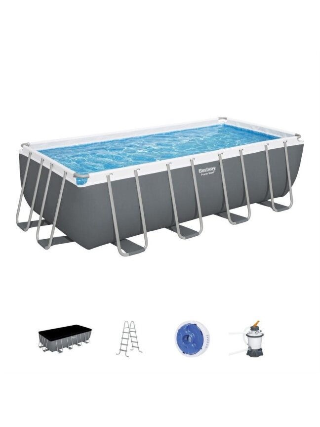 Baseinas Bestway 56671 Power Steel 488x244x122 cm Baseinas Bestway 56671 Power Steel 488x244x122 cm
