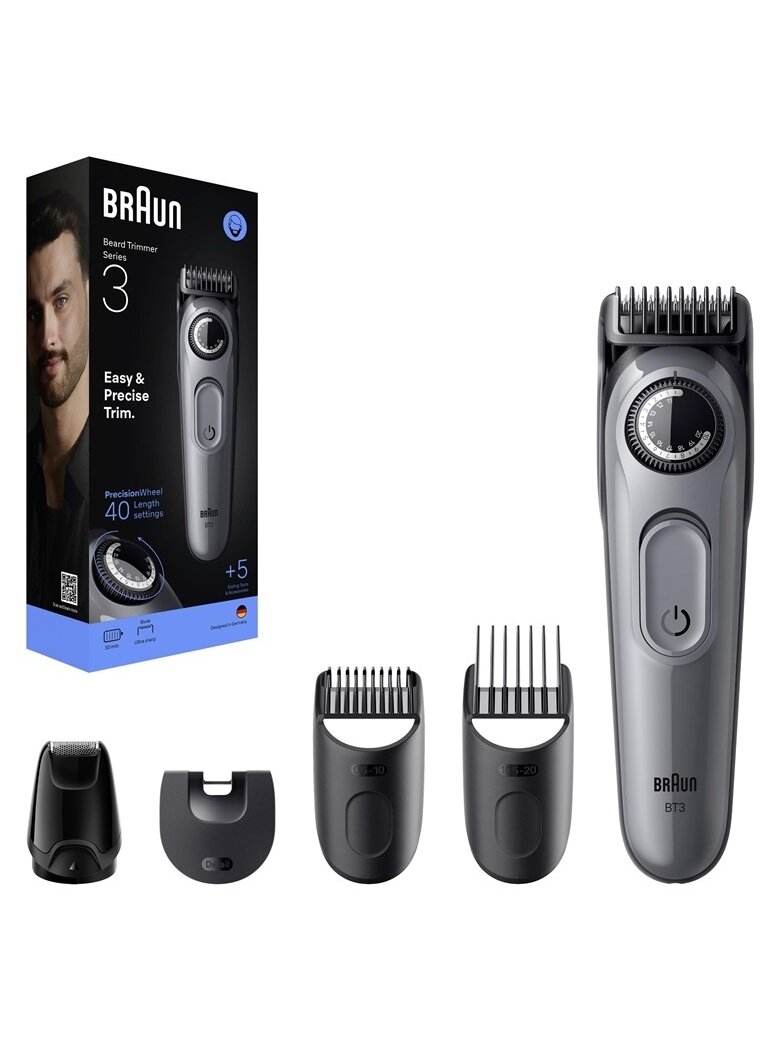 Barzdakirpė Braun BT3560, pilka 2