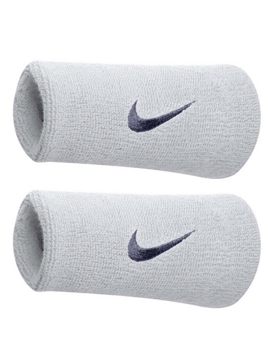 Balti platūs raiščiai riešui NIKE DOUBLEWIDE 2vnt NNN05101 Balti platūs raiščiai riešui NIKE DOUBLEWIDE 2vnt NNN05101