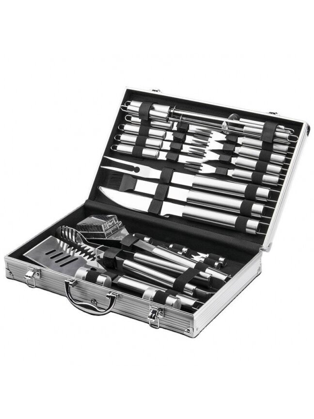 BBQ-GRILL komplektas 27vnt. įrankiu BBQ-GRILL komplektas 27vnt. įrankiu