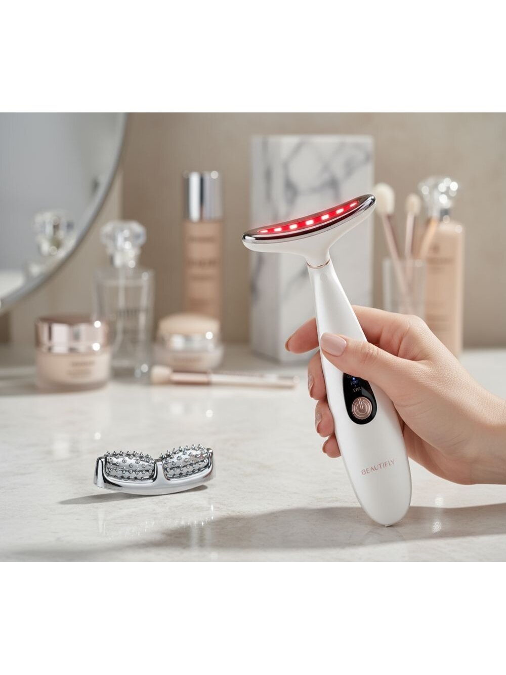Beautifly LumaLift Pro LED šviesos terapijos veido ir kaklo masažuoklis 5