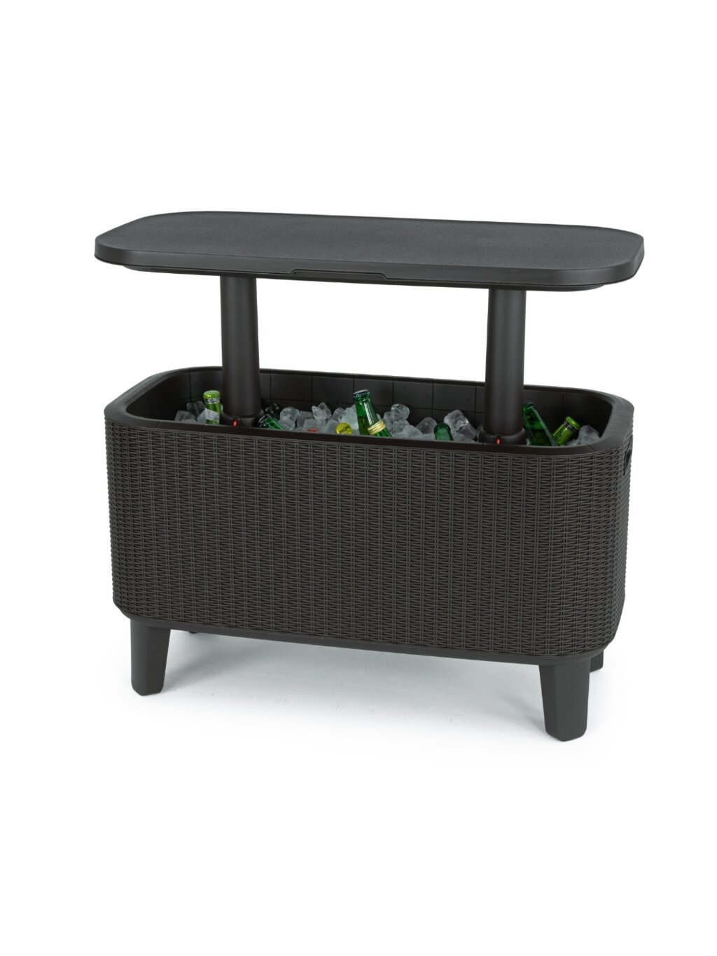 BevyBar Rattan šaltkrepšis-staliukas - Ruda BevyBar Rattan šaltkrepšis-staliukas - Ruda