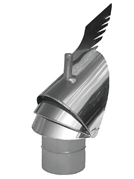 Besisuk. šalmas kaminui ROTOWENT DRAGON RO150CH-DR-B-S