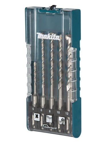 Betono grąžtų komplektas Makita, SDS-PLUS, 5 vnt. 1 Betono grąžtų komplektas Makita, SDS-PLUS, 5 vnt. 1