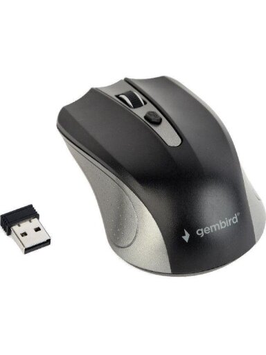 Belaidė kompiuterio pelė GEMBIRD MUSW-4B-04, juoda, pilka