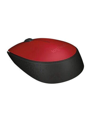 Belaidė kompiuterio pelė LOGITECH M171, raudona Belaidė kompiuterio pelė LOGITECH M171, raudona