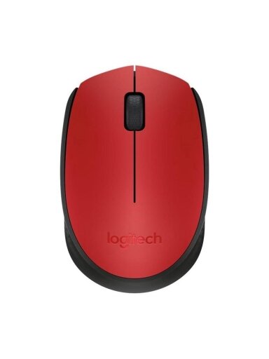 Belaidė kompiuterio pelė LOGITECH M171, raudona Belaidė kompiuterio pelė LOGITECH M171, raudona