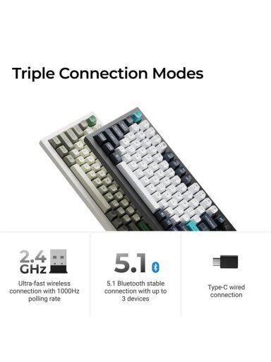 Belaidė žaidimų klaviatūra Keychron Q3 Max Wireless