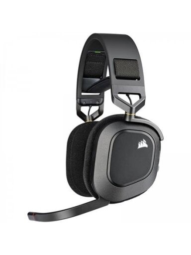 Belaidės ausinės ant ausų Corsair HS80, juoda