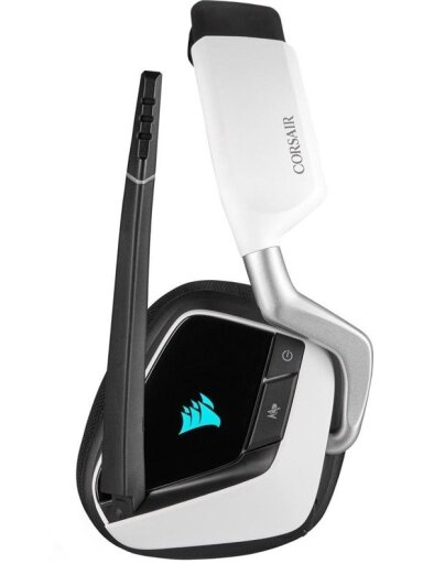 Belaidės ausinės Corsair VOID RGB Elite, balta