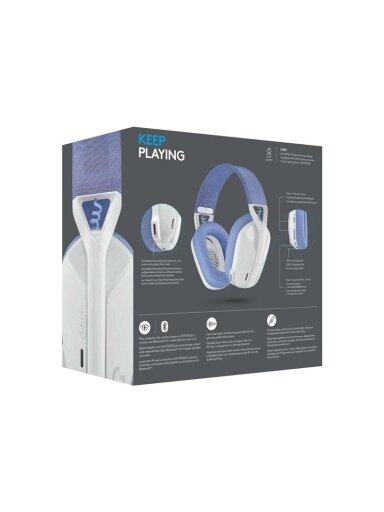 Belaidės žaidimų ausinės LOGITECH G435 baltos