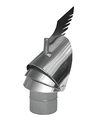 Besisuk. šalmas kaminui ROTOWENT DRAGON RO150CH-DR-B-S