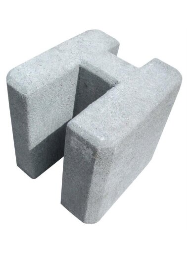 Betoninis sujungimas tvoros pamatui, 20 x 19 x 20 cm Betoninis sujungimas tvoros pamatui, 20 x 19 x 20 cm