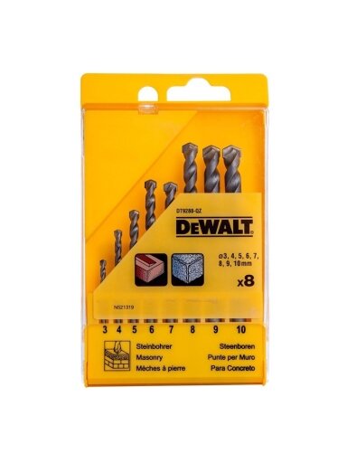 Betono grąžtų komplektas DeWalt DT9288-QZ 8 vnt.