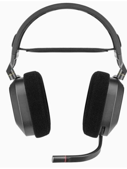 Belaidės ausinės ant ausų Corsair HS80, juoda 1 Belaidės ausinės ant ausų Corsair HS80, juoda 1