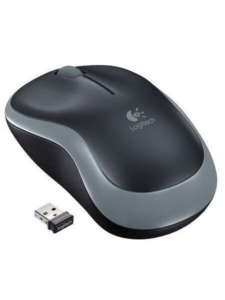 Belaidė kompiuterio pelė LOGITECH M185, juoda, pilka 2 Belaidė kompiuterio pelė LOGITECH M185, juoda, pilka 2