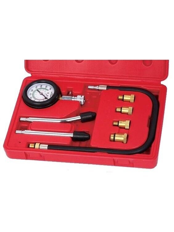 ⬡ Benzininio variklio kompresijos matuoklio rinkinys 8 vnt. (WT04A1015) ⬡ Benzininio variklio kompresijos matuoklio rinkinys 8 vnt. (WT04A1015)