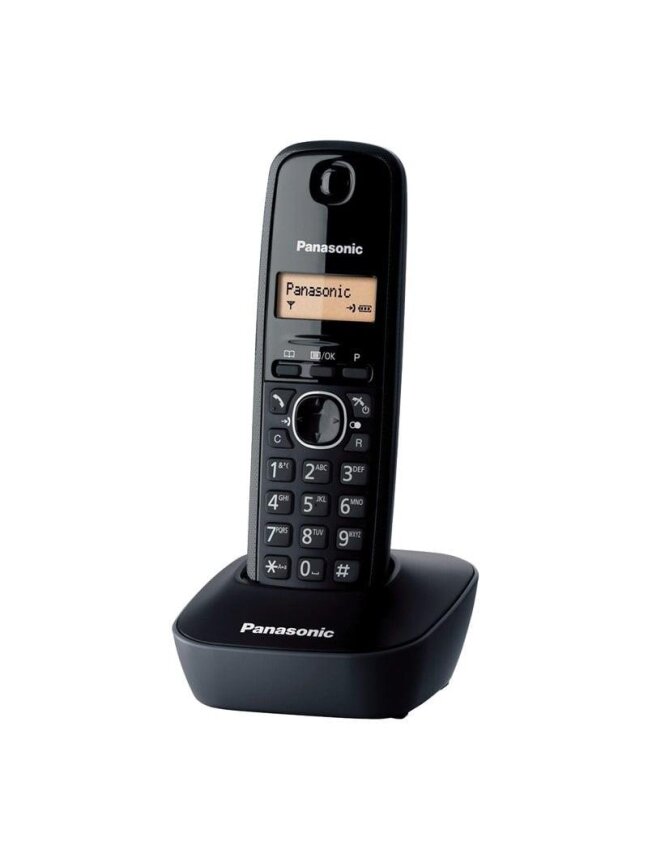 Belaidis telefonas Panasonic KX-TG1611, juodas Belaidis telefonas Panasonic KX-TG1611, juodas