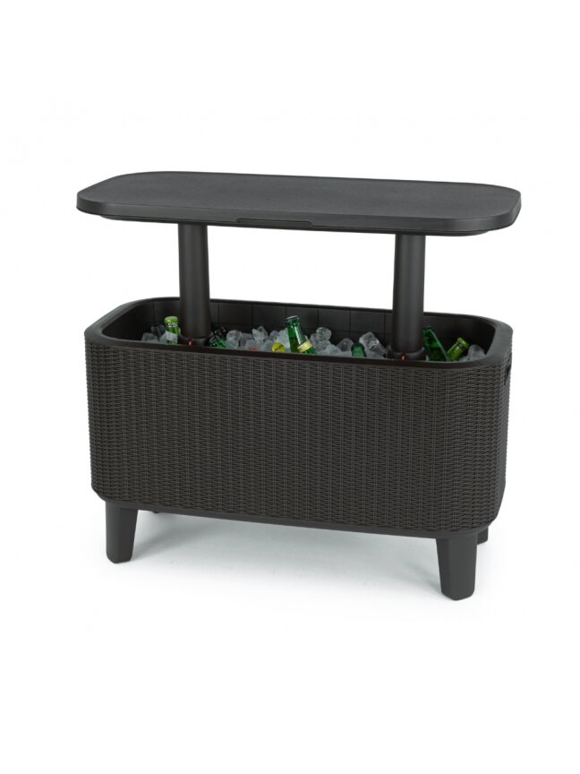 BevyBar Rattan šaltkrepšis-staliukas - Ruda BevyBar Rattan šaltkrepšis-staliukas - Ruda