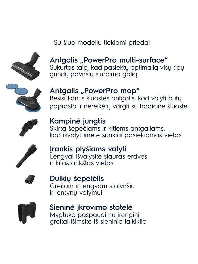 Belaidis dulkių siurblys ELECTROLUX, 700 serija, EP71B14WET 1 Belaidis dulkių siurblys ELECTROLUX, 700 serija, EP71B14WET 1