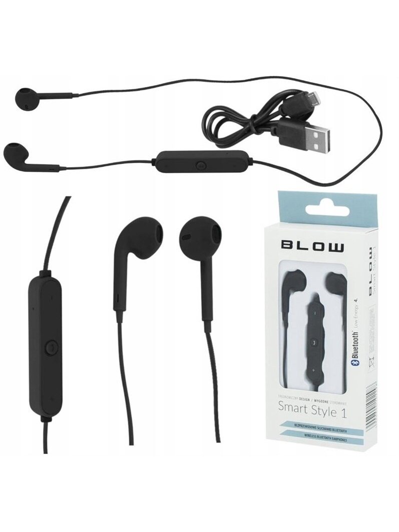 Belaidės ausinės su mikrofonu Blow, juodos 32-778# 2