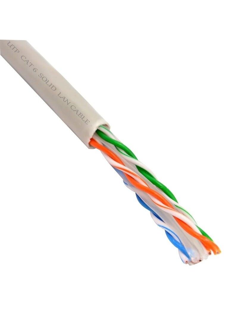 Behalogenis kabelis UTP (U/UTP), 4 x 2 x 0,54 mm, Cat 6, 305m