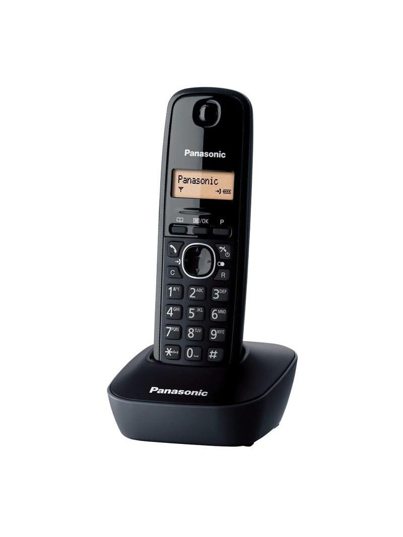 Belaidis telefonas Panasonic KX-TG1611, juodas Belaidis telefonas Panasonic KX-TG1611, juodas