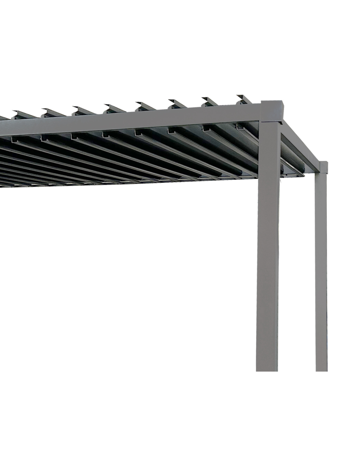 Bioklimatinė plieninė pergola 3x4m su reguliuojamu stogu 2 Bioklimatinė plieninė pergola 3x4m su reguliuojamu stogu 2
