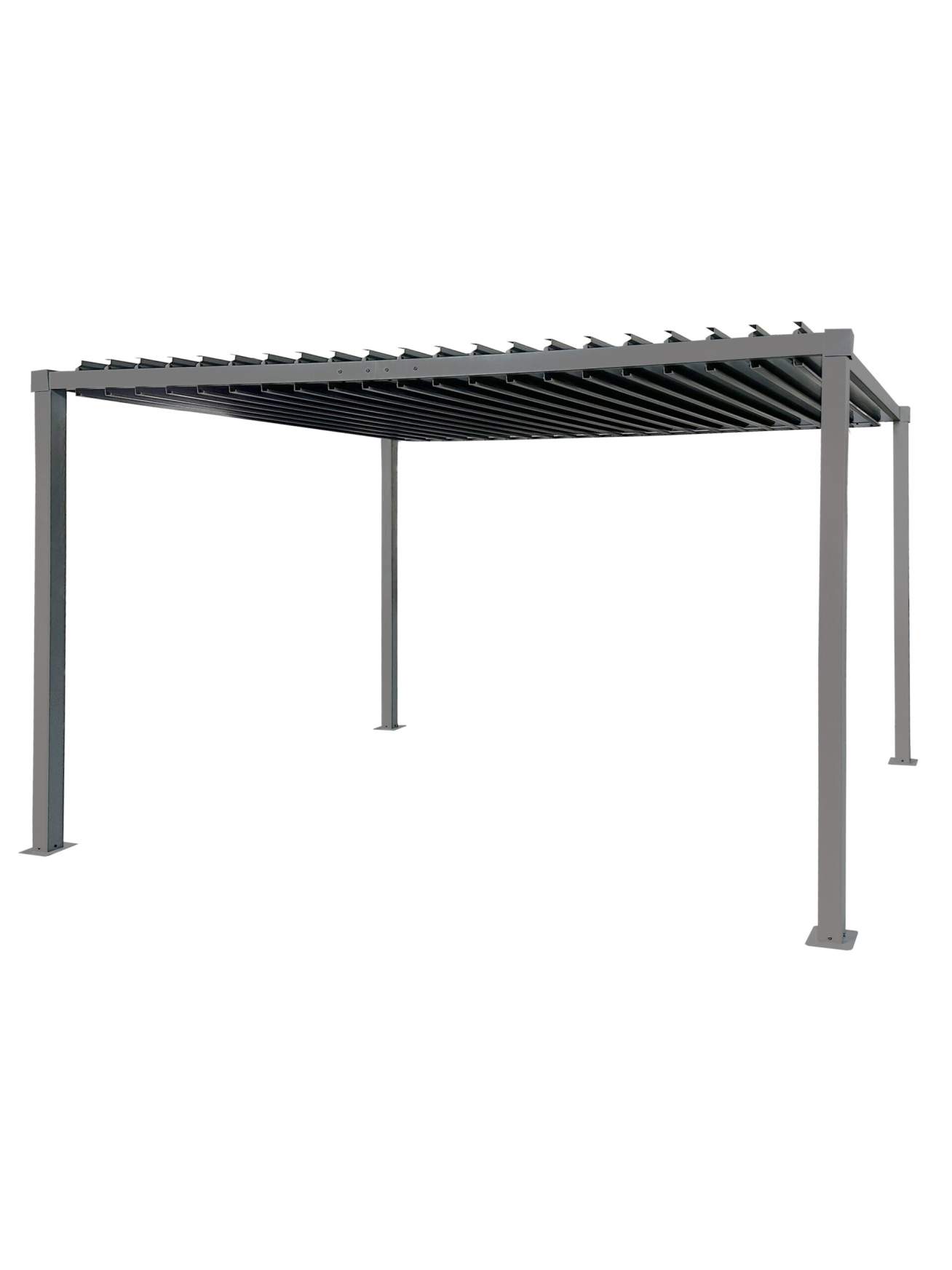 Bioklimatinė plieninė pergola 3x4m su reguliuojamu stogu Bioklimatinė plieninė pergola 3x4m su reguliuojamu stogu