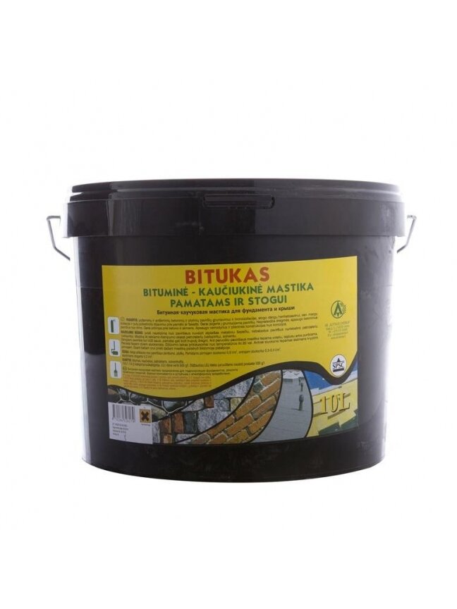 Bituminė mastika Bitukas, 10 l Bituminė mastika Bitukas, 10 l