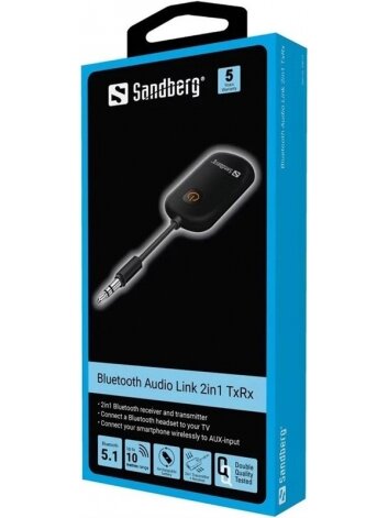 Bluetooth siųstuvas Sandberg Audio Link 2in1 3.5 mm 1 Bluetooth siųstuvas Sandberg Audio Link 2in1 3.5 mm 1