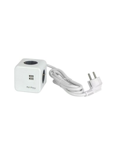 Buitinis ilgintuvas AURA LINE, 4 vt., 2USB C, 1,5m