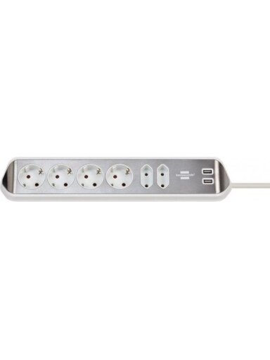 Buitinis ilgintuvas BRENNENSTUHL, 6 vietų, 2 USB, 2 m