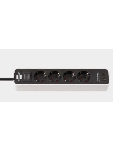 Buitinis ilgintuvas BRENNENSTUHL ECOLOR, 4 vt., 2USB C, 1,5m